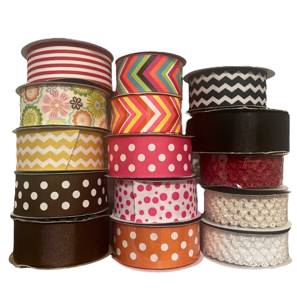 Lot of 10 rolls  1.5” wide grosgrain ribbon